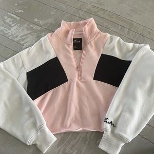 Hollister girls crop oversized polo sweatshirt